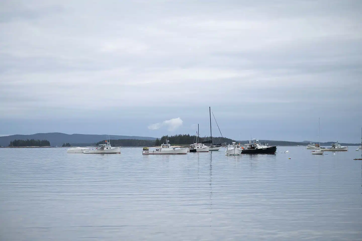 Late afternoon stormy skies in Stonington Harbor.