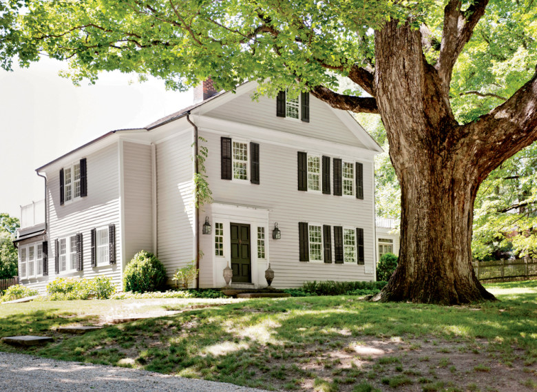 Ellen Allen’s 1745 farmhouse, shaded by a 250-year-old maple. 