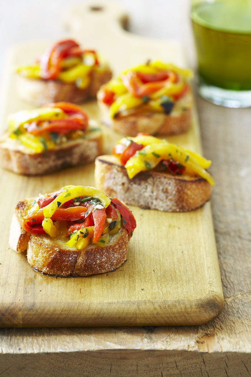 Bruschetta-roasted-red-peppers