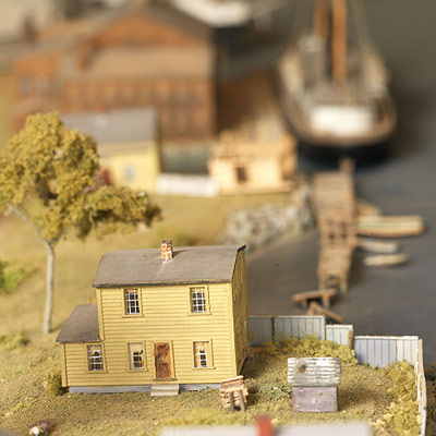 Home along the west side of the Mystic River