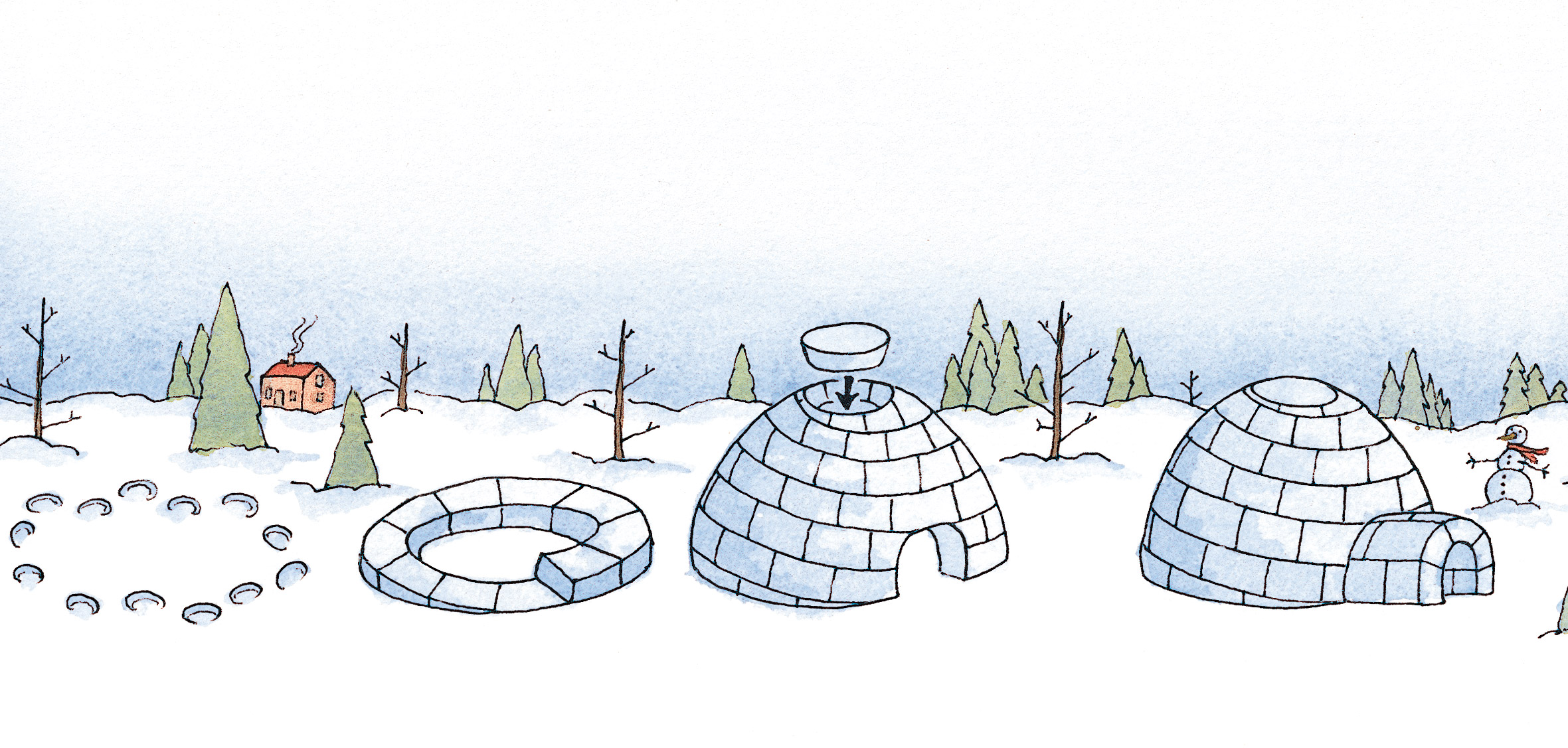 building an igloo out of snow        <h3 class=