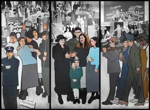 Maine Labor History Mural, 2008, by Judy Taylor