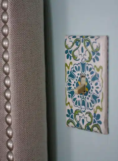 Patterned light switch cover Patterned light switch cover