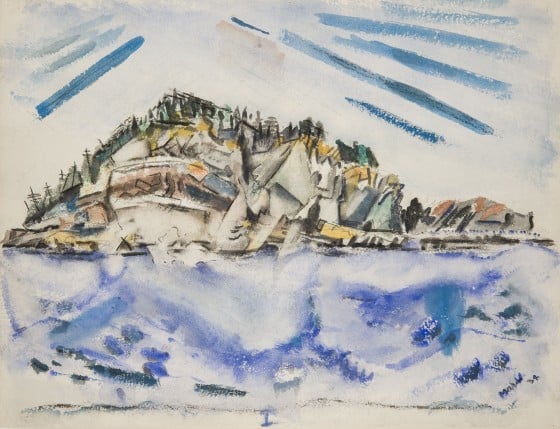 Island (Ship's Stern), 1934, watercolor, by John Marin