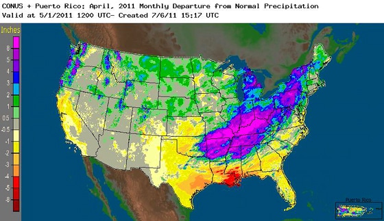 April Rainfall Map