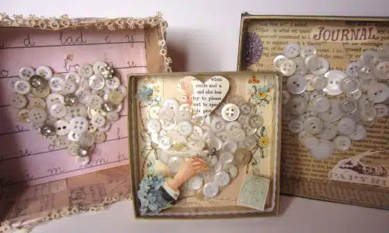 Button Heart Dioramas
