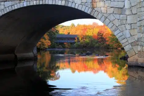 New England College Covered Bridge In Henniker, Nh
