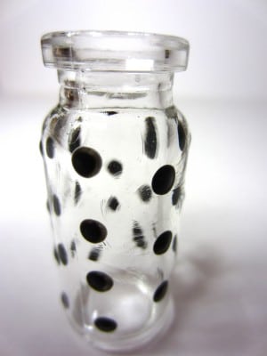 Single miniature polka dot vase
