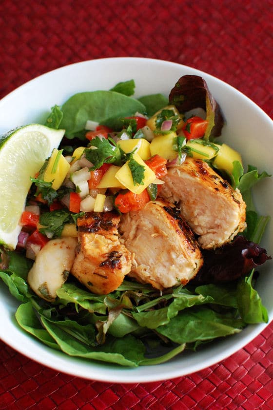 Grilled Chicken Salad with Mango Salsa Recipe