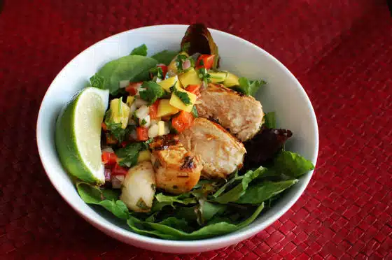 Grilled Chicken Salad with Mango Salsa