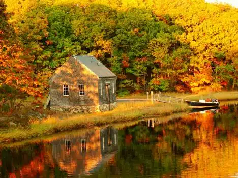 Boathouse On Sagamore Creek In Rye, Nh