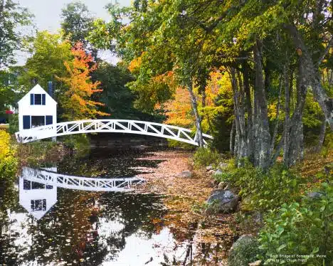 Arch Bridge In Somesville, Me