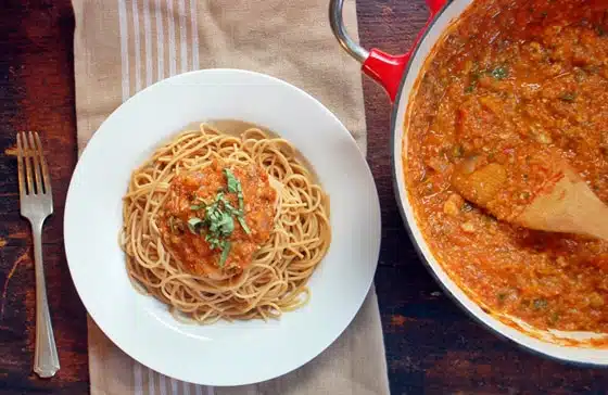 fresh homemade tomato sauce