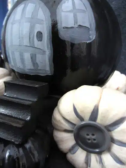 Detail of pumpkin coach stairs and wheels