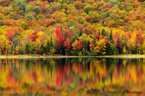 Vermont Pond at Peak By John Vose