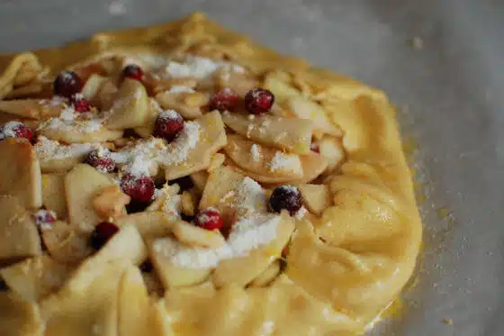 Apple, Pear, and Cranberry Crostata
