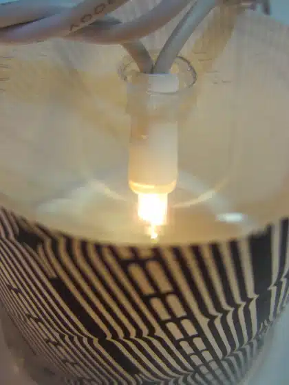 Create a hole for the light to fit in