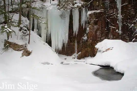 Ice at Sabbaday Falls