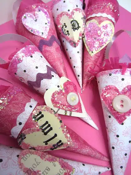 Valentines Day Paper Cones