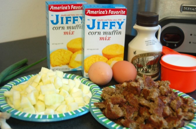 Slow Cooker Maple Cornbread Ingredients