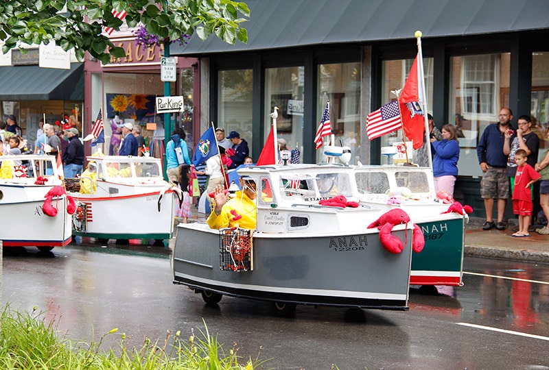 It wouldn't be a real Maine celebration without lobster boats.