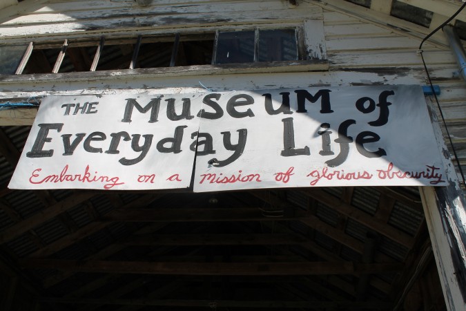 Sign at the Museum of Everyday Life.
