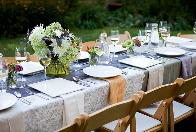 A beautiful table sets a welcoming mood.