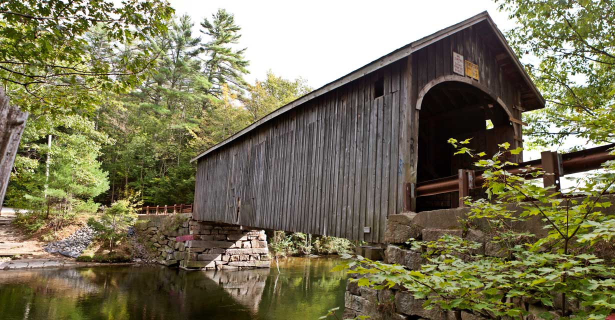 Babbs Covered Bridge in South Windham, Maine