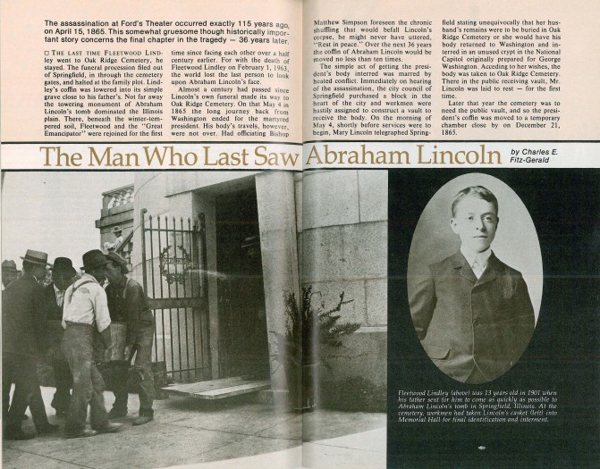 The Man Who Last Saw Abraham Lincoln