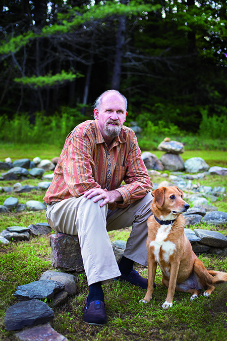Newspaper editor turned massage therapist Steve Gordon, founder of the Hand to Heart Project, near his home in Cornish, New Hampshire. 