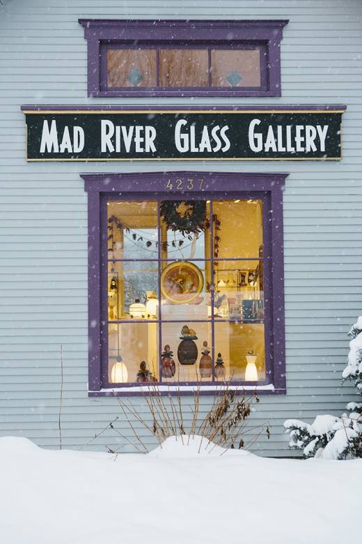 Mad River Glass Gallery offers window shopping in Waitsfield.