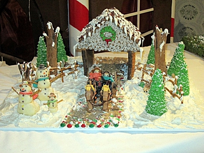 A winter wonderland made of gingerbread.