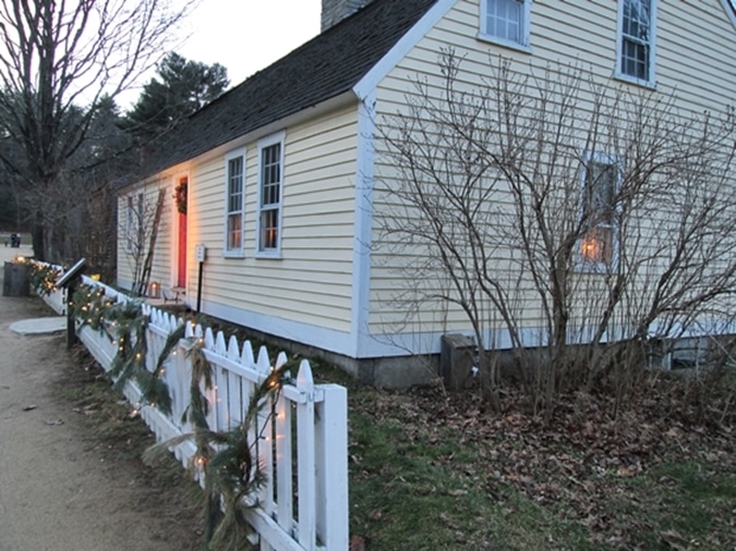 Yes, those are electical lights on the Fitch House fence--it's ok, just go with it.
