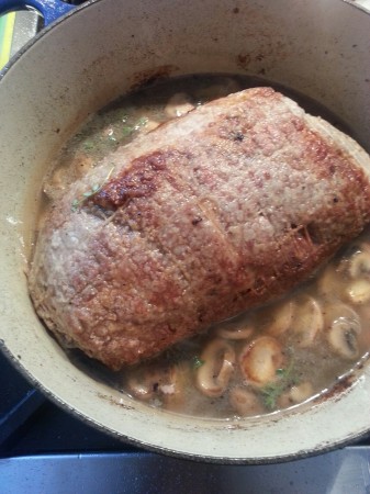The pork, just before it goes into the oven.