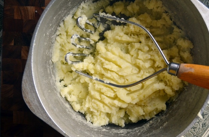 mashed potatoes by hand