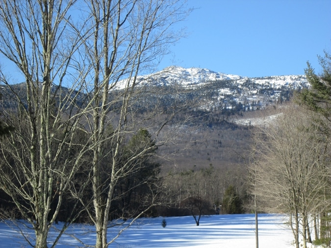 A view to Monadnock from Route 124 in Jaffrey, NH.