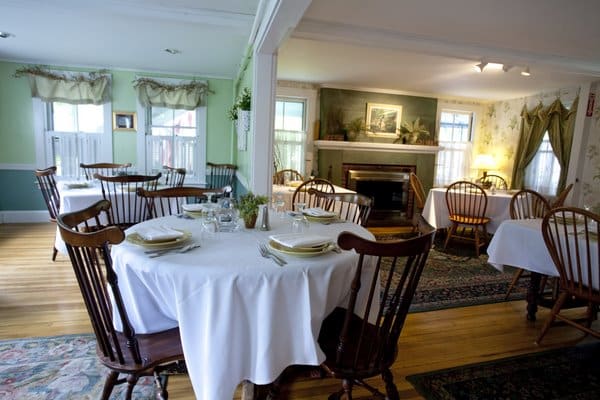 The inviting dining room of the Monadnock Inn.