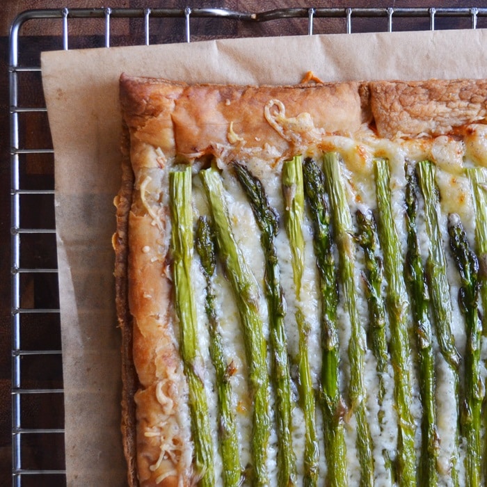 asparagus tart cooling