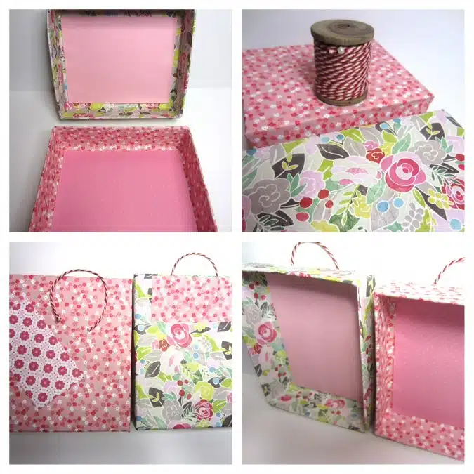 Final steps in making display boxes