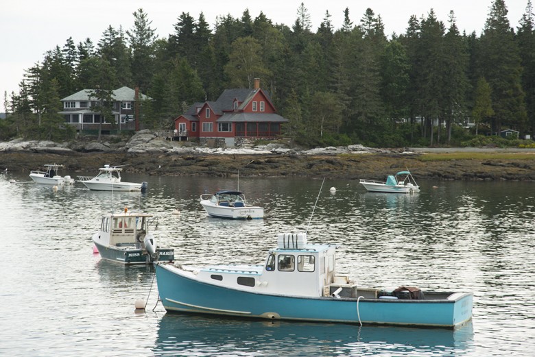 Georgetown lobster boats dot the harbor.
