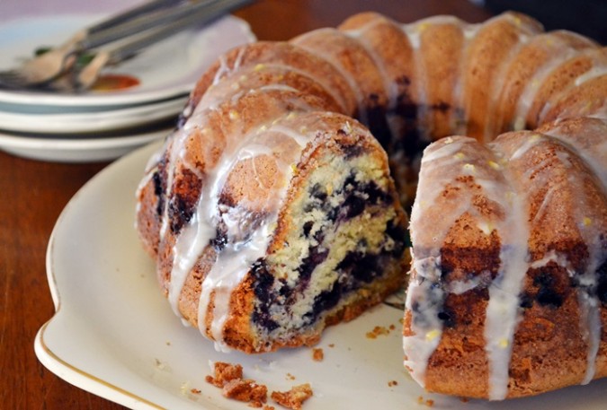 Blueberry Bundt Cake with Lemon Glaze