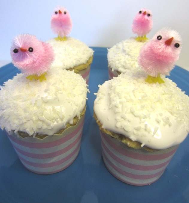 Easter chick cupcake toppers