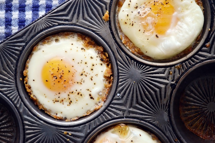 shirred eggs cornflake cups