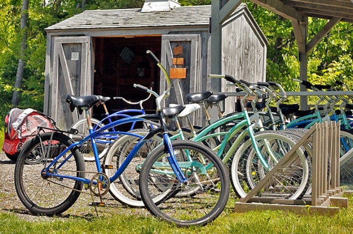 One of the amenities at Hidden Pond is the complimentary beach cruisers.