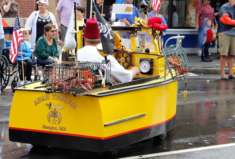 You can't have a parade without a few lobster boats.