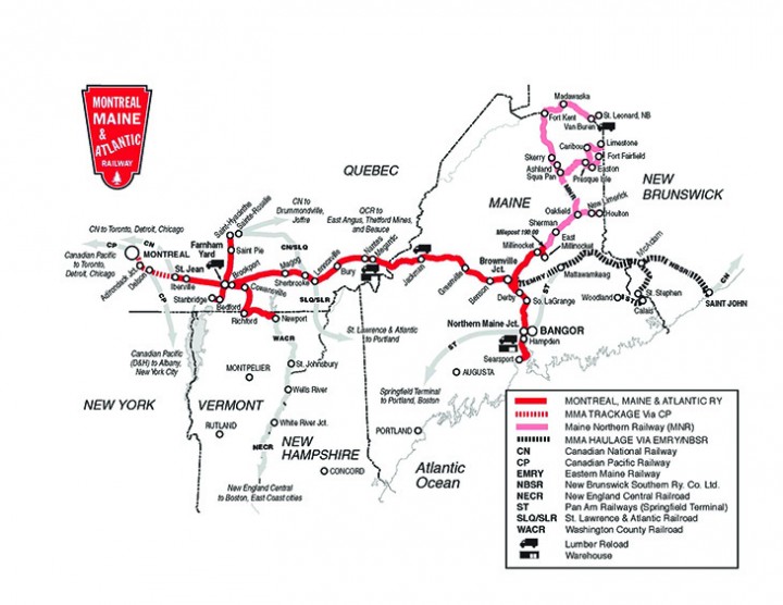 MM&A Rail Map