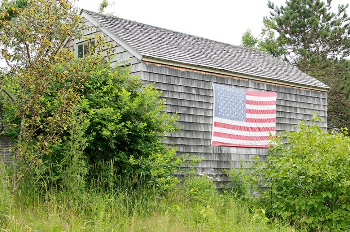 American pride along Pier Road.