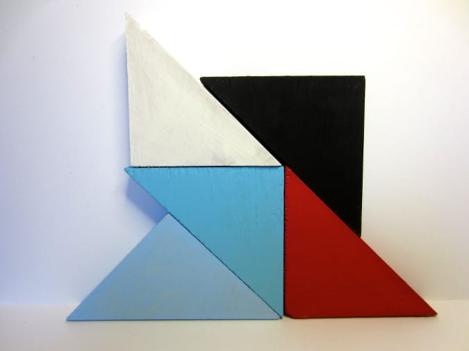 Triangle shaped geometrical blocks