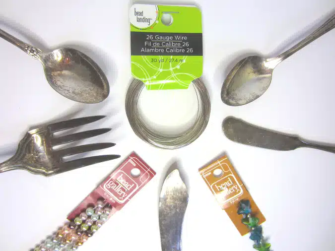Materials needed to make embellished utensils