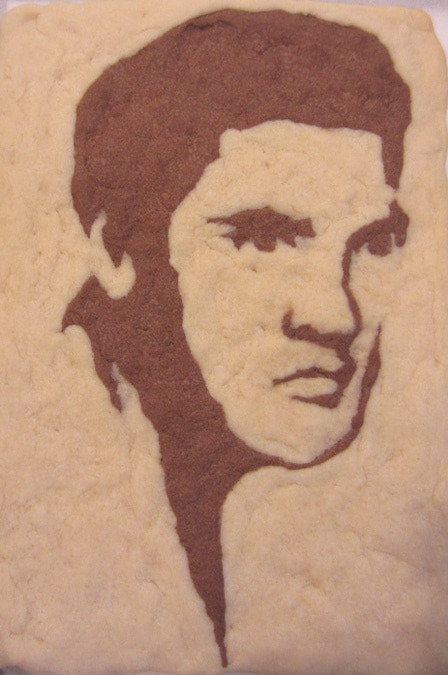 A cookie portrait of Elvis